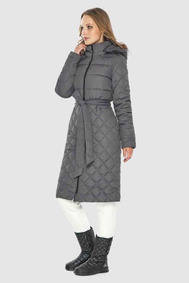 Серая 1 женская куртка с внешними потайными карманами осенняя модель 60096 Kiro – Wild – Tiger фото 2