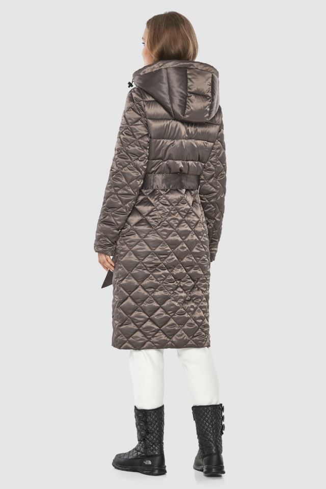 Капучиновая женская куртка на осень модель 60096  фото 8