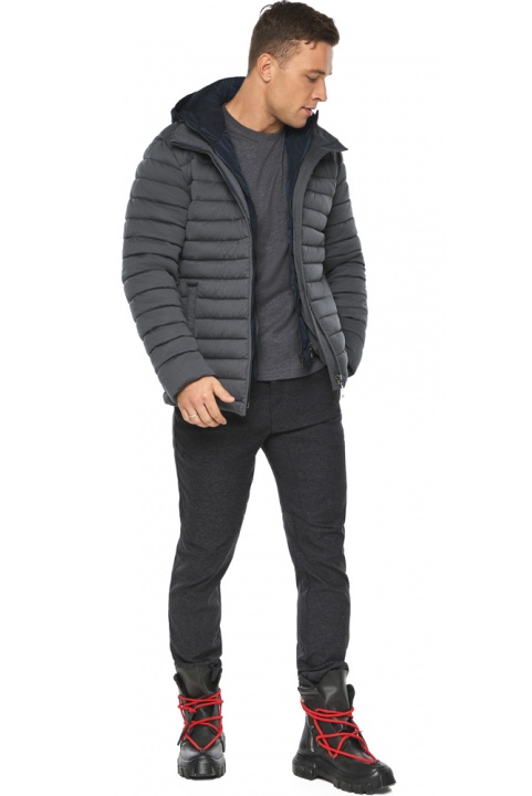 Куртка стильна демісезонна чоловіча колір темно-сірий модель 48210 Braggart "Angel's Fluff Man" фото 1