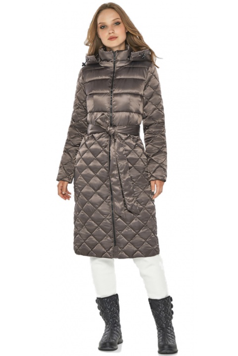Капучиновая женская куртка на осень модель 60096  фото 1
