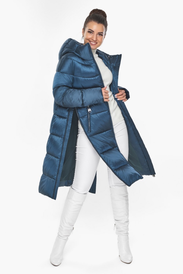 Трендовая зимняя куртка женская в атлантическом цвете модель 55120 Braggart "Angel's Fluff" фото 3