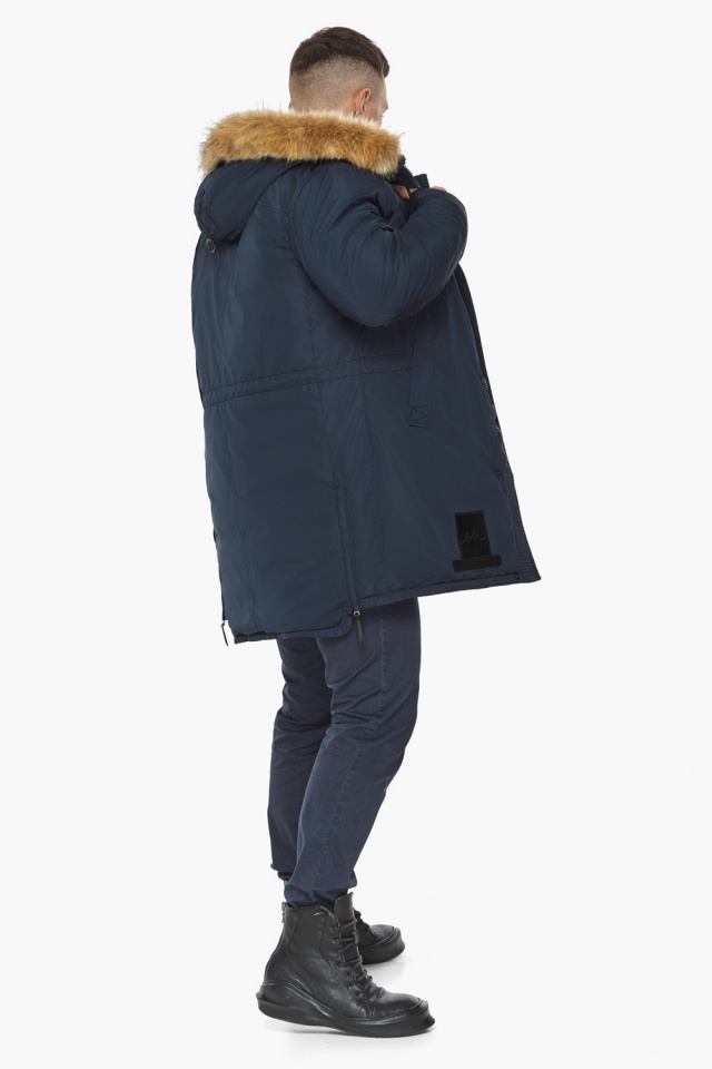 Куртка – воздуховик стильный мужской зимний цвет тёмно-синий модель 30551 Braggart "Angel's Fluff Man" фото 6