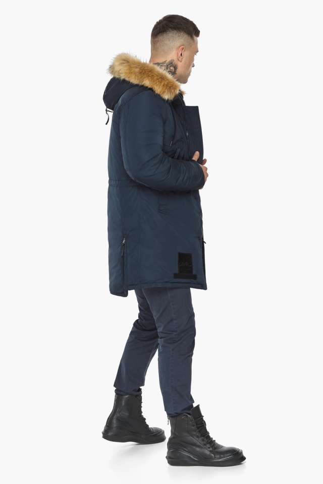 Куртка – воздуховик стильный мужской зимний цвет тёмно-синий модель 30551 Braggart "Angel's Fluff Man" фото 7