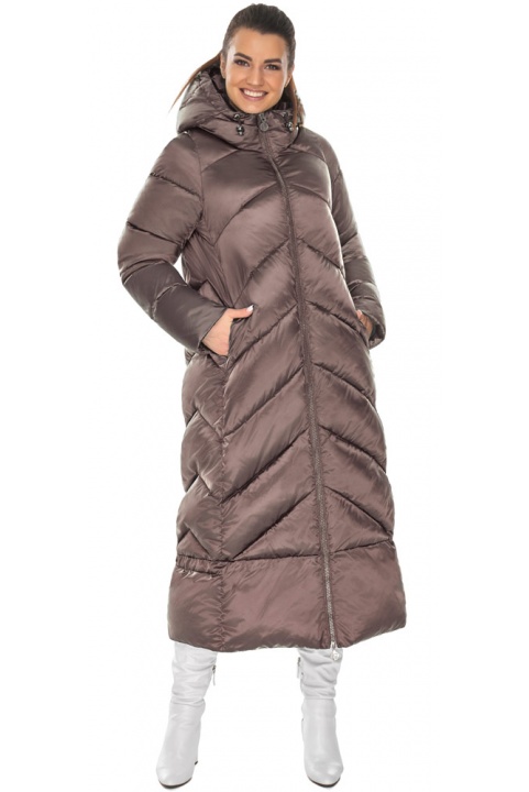 Куртка женская на зиму цвет сепия модель 58968 Braggart "Angel's Fluff" фото 1