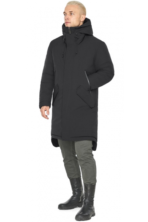Парка чоловіча зимова зручна колір чорний модель 63882 Braggart "Arctic" фото 1