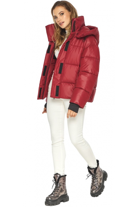 Короткая свободная красная женская куртка осенне-весенняя модель 60085 Kiro – Wild – Tiger фото 1