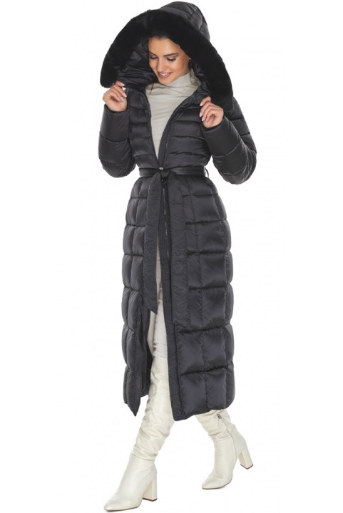 Морионовая женская куртка с поясом модель 59485 Braggart "Angel's Fluff" фото 1