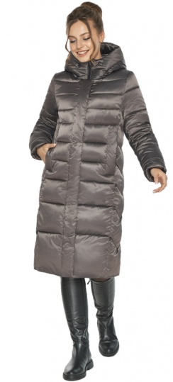 Зимняя женская куртка капучинового цвета модель 22975 Ajento фото 1