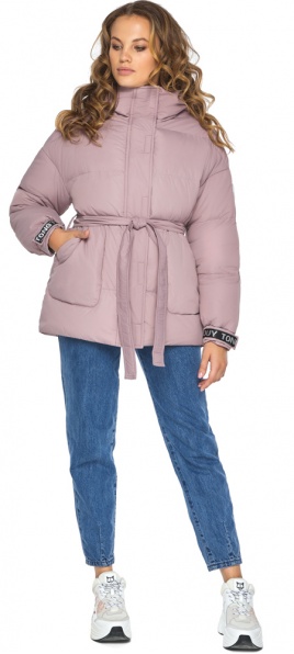 Куртка пудрова коротка жіноча осінньо-весняна модель 21045 Youth фото 1