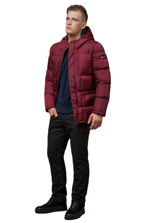 Зимняя яркая красная мужская куртка удобная модель 2609 Braggart "Dress Code" фото 1