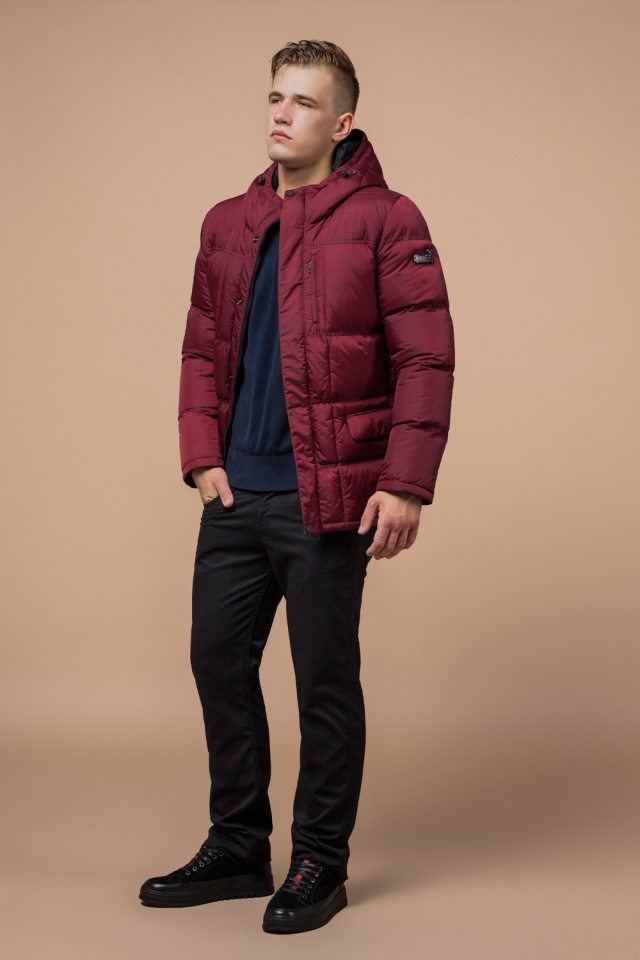 Зимняя яркая красная мужская куртка удобная модель 2609 Braggart "Dress Code" фото 2