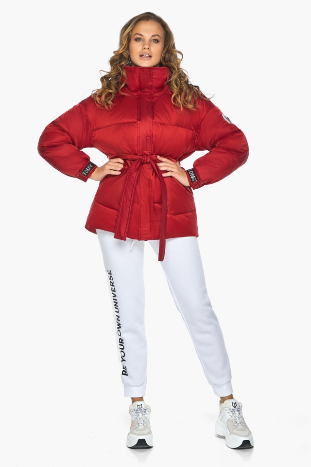Рубиновая куртка фирменная осенне-весенняя женская модель 21045 Youth фото 2