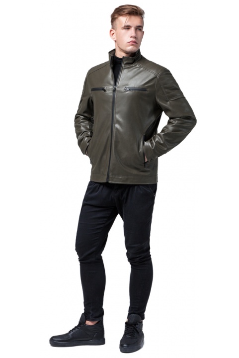 Стильна куртка осінньо-весняна чоловіча колір хакі модель 2612 Braggart "Youth" фото 1