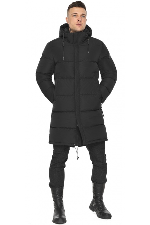 Чоловіча куртка з глибокими кишенями зимова чорна модель 49609 Braggart "Dress Code" фото 1