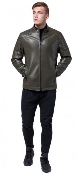 Модна куртка на чоловіка осінньо-весняна колір хакі модель 4129 Braggart "Youth" фото 1
