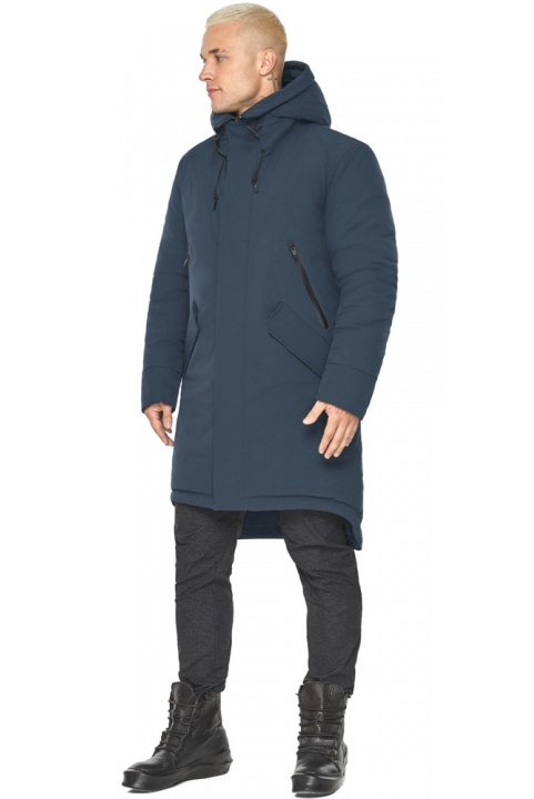 Зимняя тёмно-синяя мужская куртка с тёплой подкладкой модель 63882 Braggart "Arctic" фото 1