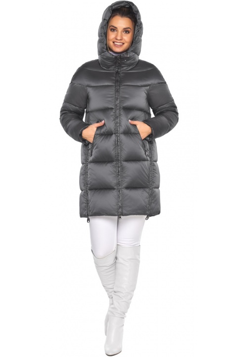 Графітова жіноча практична куртка для зими модель 51120 Braggart "Angel's Fluff" фото 1