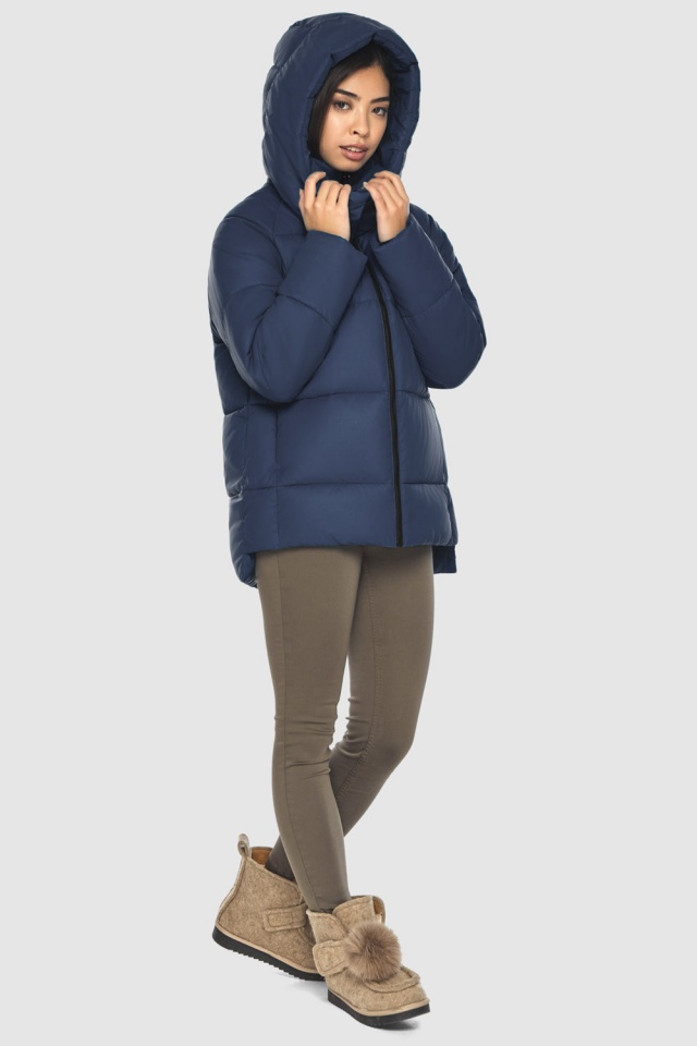 Куртка синяя трендовая женская весенняя модель M6212 Moc – Ajento – Vivacana фото 2