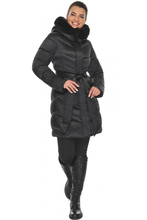 Трендовая куртка женская морионовая для зимы модель 57635 Braggart "Angel's Fluff" фото 1
