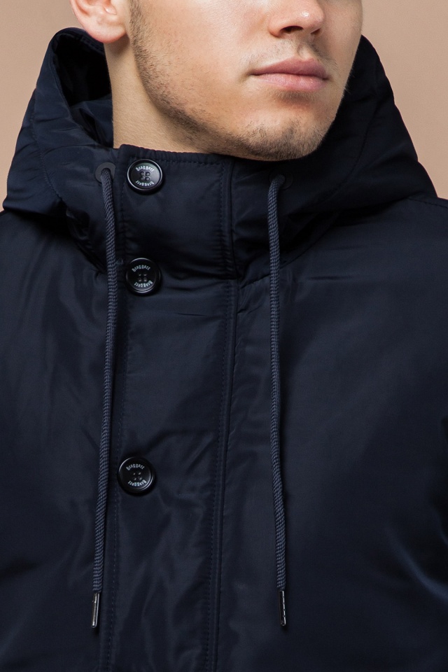 Куртка-парка с капюшоном мужская тёмно-синяя модель 4282 Braggart "Dress Code" фото 6