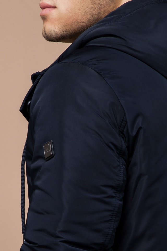 Куртка-парка с капюшоном мужская тёмно-синяя модель 4282 Braggart "Dress Code" фото 8