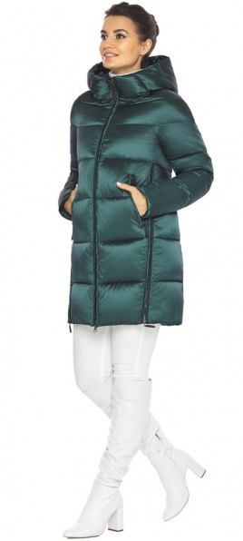 Малахітова жіноча куртка з невідстібним капюшоном модель 51120 Braggart "Angel's Fluff" фото 1