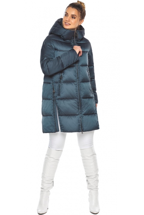 Жіноча зимова куртка в сапфіровому кольорі модель 51120 Braggart "Angel's Fluff" фото 1