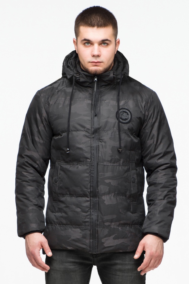 Чёрная стильная зимняя куртка для мальчика модель 25020 Braggart "Youth" фото 4
