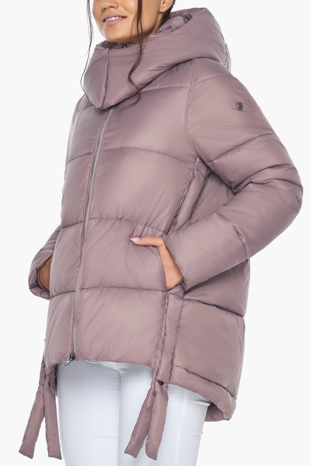 Пудровая куртка женская на молнии зимняя модель 43070 Braggart "Angel's Fluff" фото 6
