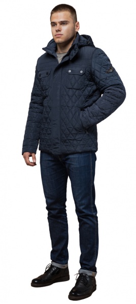 Стильная куртка для осени мужская светло-синяя модель 1698 Braggart "Dress Code" фото 1