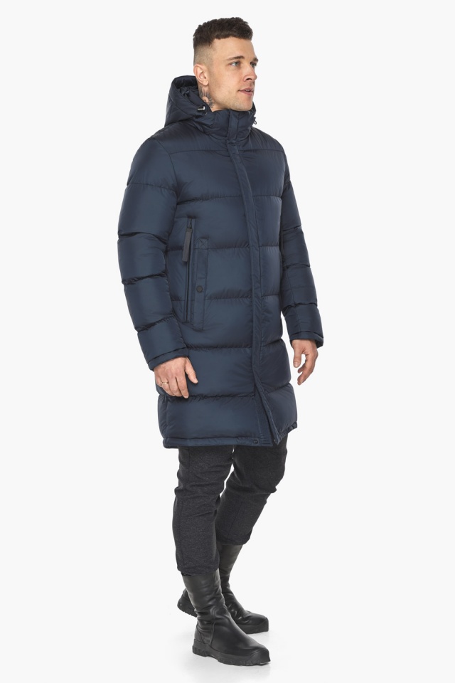 Мужская тёмно-синяя куртка зимняя модель 49773 Braggart "Dress Code" фото 2