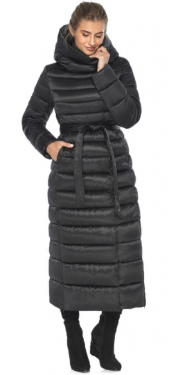 Чёрная практичная женская куртка модель M6210  фото 1