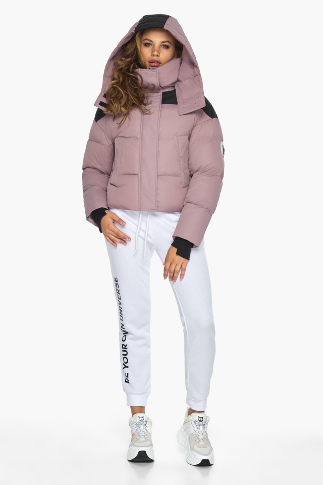 Куртка вільного фасону пудрова жіноча осінньо-весняна модель 24180 Youth фото 2