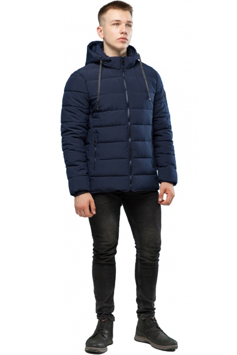 Тепла куртка на зиму чоловіча темно-синя модель 6016 Kiro Tokao – Ajento фото 1