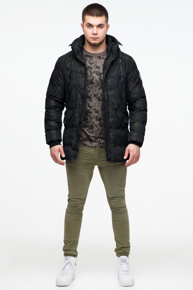 Модная куртка тёмно-зеленого цвета на мальчика модель 25140 Braggart "Youth" фото 3