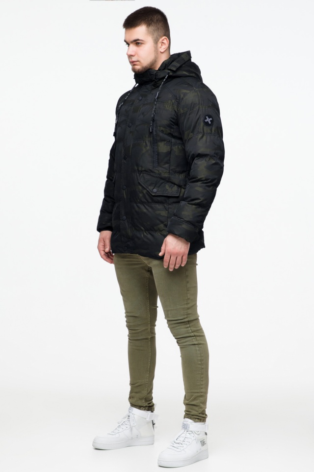 Модная куртка тёмно-зеленого цвета на мальчика модель 25140 Braggart "Youth" фото 4