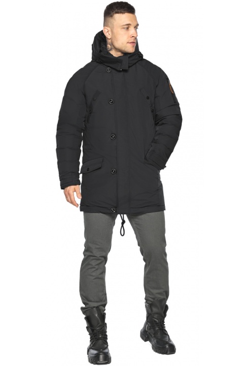 Куртка – воздуховик для чоловіків зимовий практичний чорний модель 30707 Braggart "Angel's Fluff Man" фото 1
