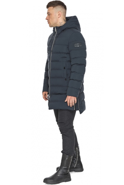Модна куртка чоловіча зимова графітово-синього кольору модель 49023 Braggart "Aggressive" фото 1