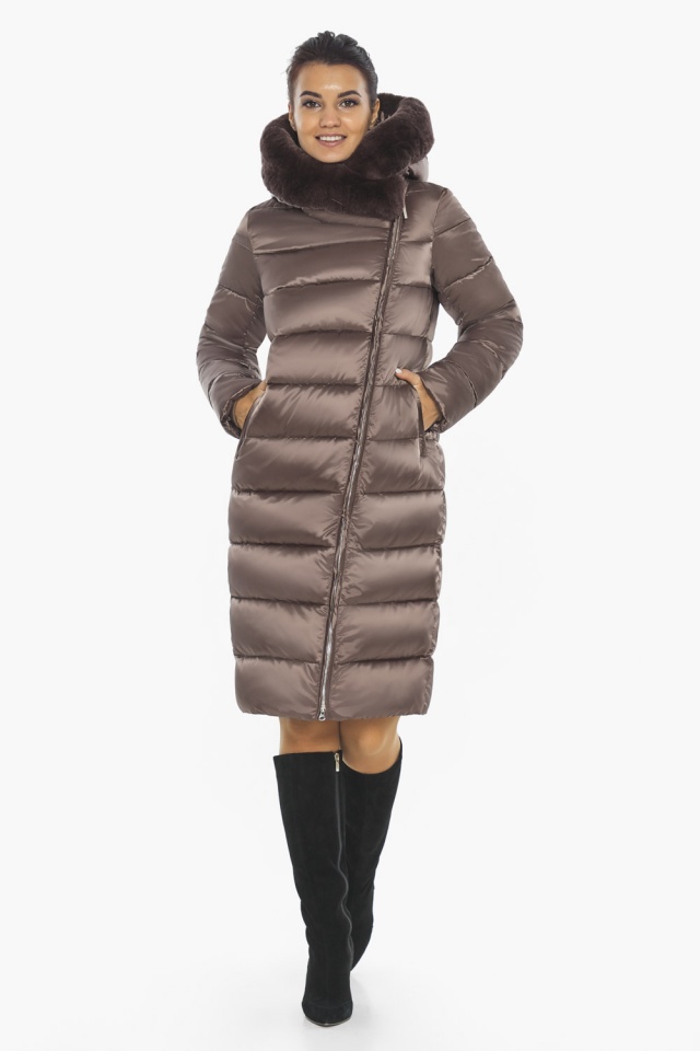Зимняя тёплая куртка женская цвет сепия модель 31049 Braggart "Angel's Fluff" фото 2