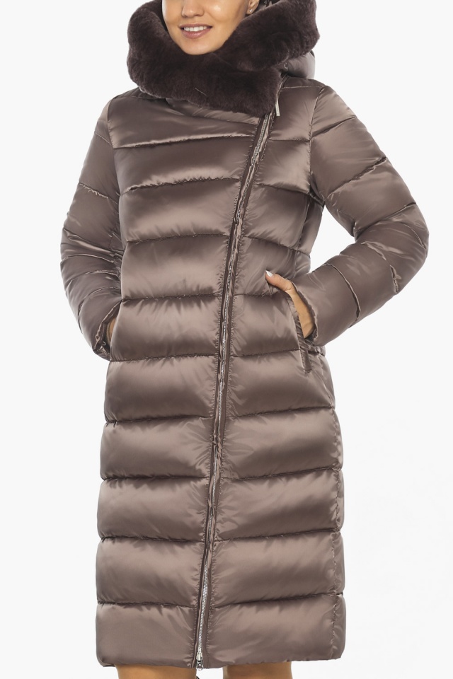 Зимняя тёплая куртка женская цвет сепия модель 31049 Braggart "Angel's Fluff" фото 6