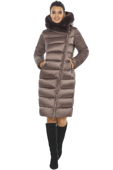 Зимняя тёплая куртка женская цвет сепия модель 31049 Braggart "Angel's Fluff" фото 1