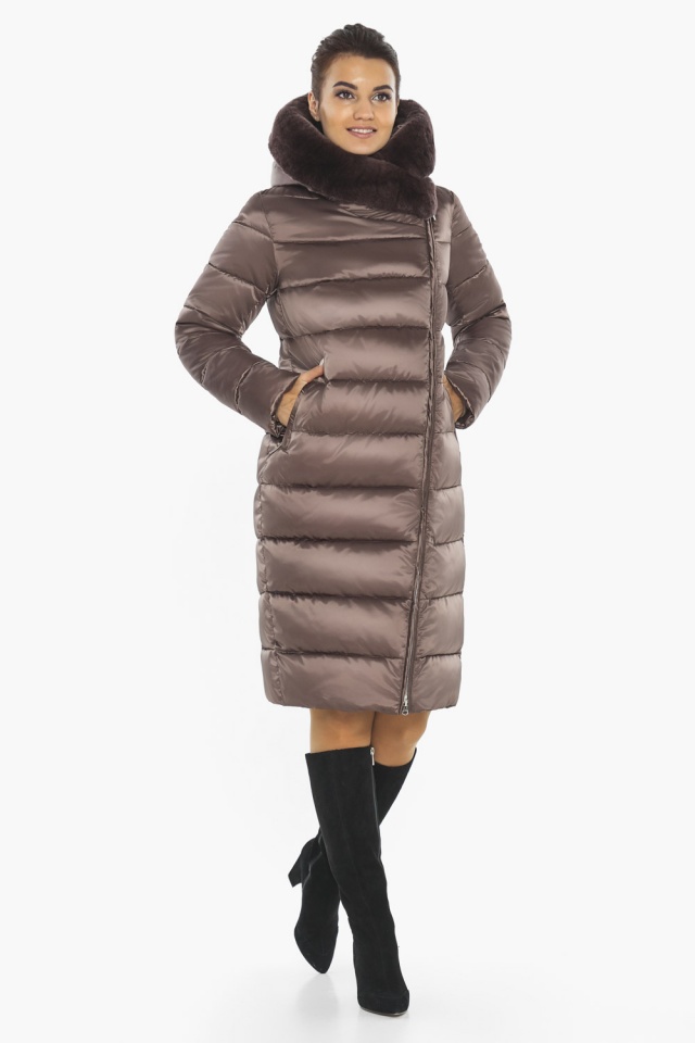 Зимняя тёплая куртка женская цвет сепия модель 31049 Braggart "Angel's Fluff" фото 3