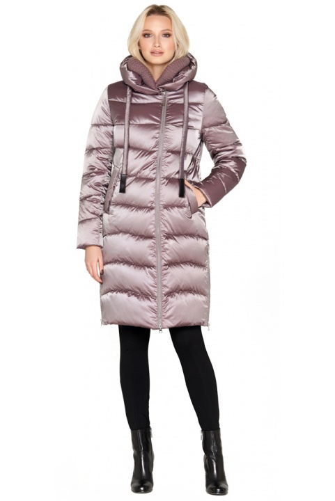 Зимняя женская куртка цвет пудра модель 27005 Braggart "Angel's Fluff" фото 1