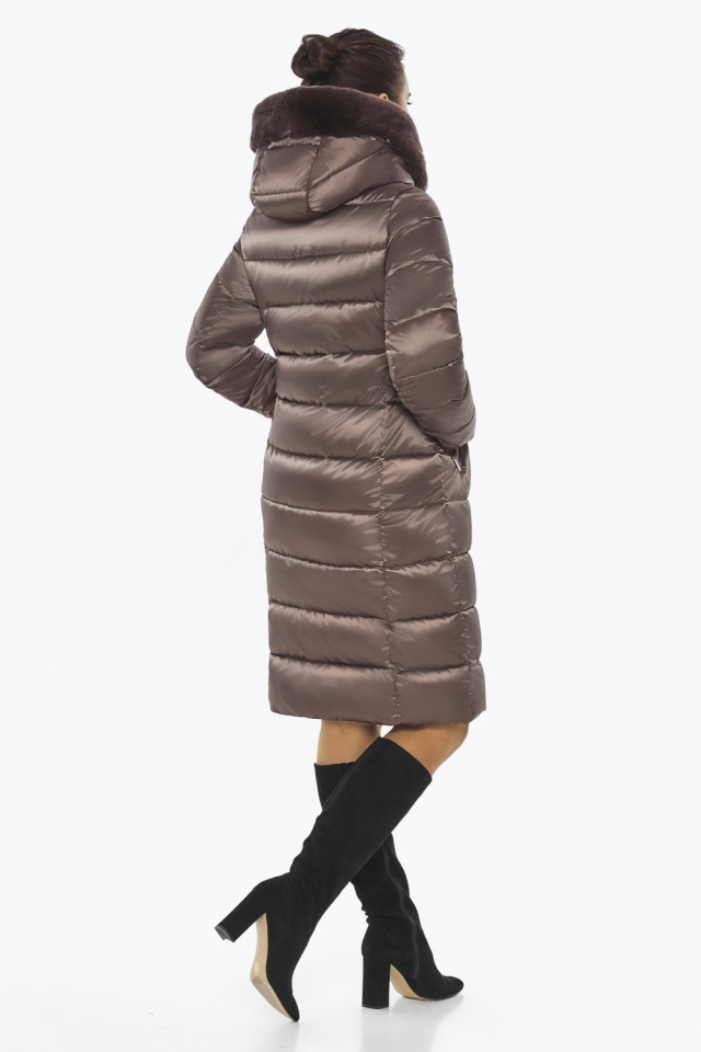Зимняя тёплая куртка женская цвет сепия модель 31049 Braggart "Angel's Fluff" фото 5