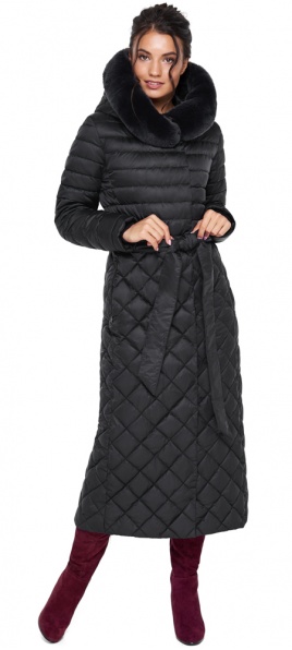 Жіноча куртка стьобана колір чорний модель 31012 Braggart "Angel's Fluff" фото 1