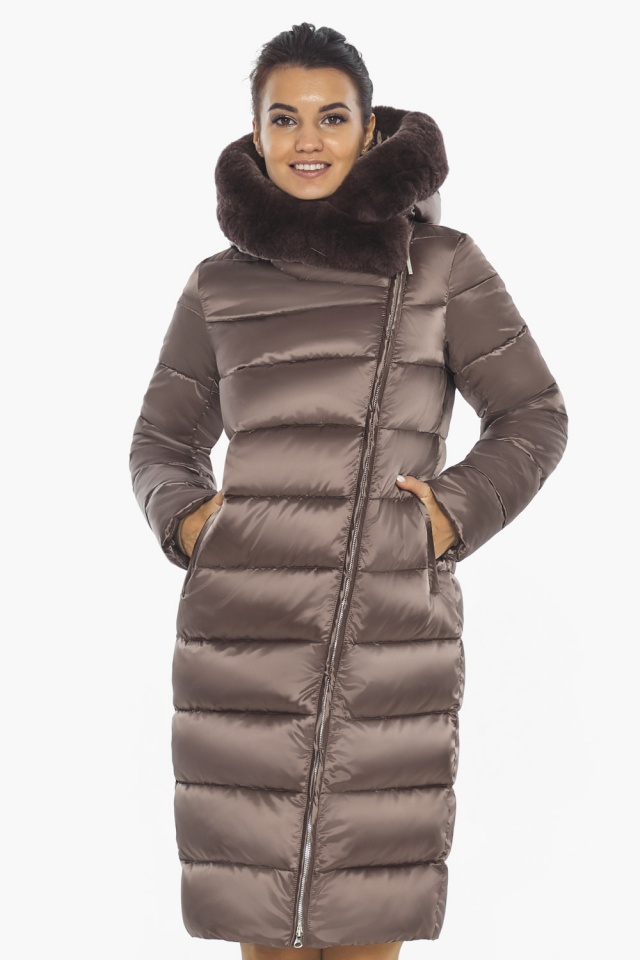 Зимняя тёплая куртка женская цвет сепия модель 31049 Braggart "Angel's Fluff" фото 4