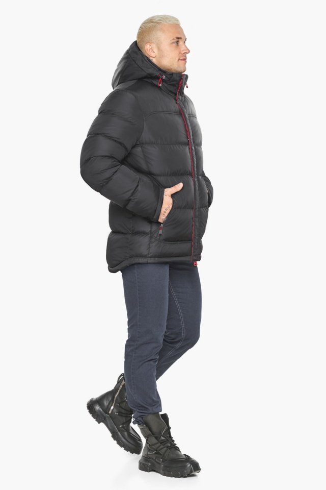 Зимняя тёплая мужская куртка цвета графита модель 51999 Braggart "Aggressive" фото 2
