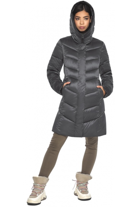 Куртка женская весенняя универсального серого цвета модель M6540 Moc – Ajento – Vivacana фото 1