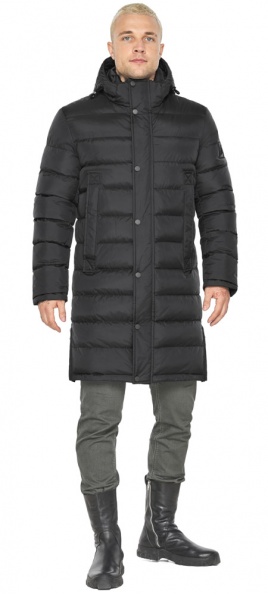 Зимова чорна куртка чоловіча з великими кишенями модель 51300 Braggart "Aggressive" фото 1