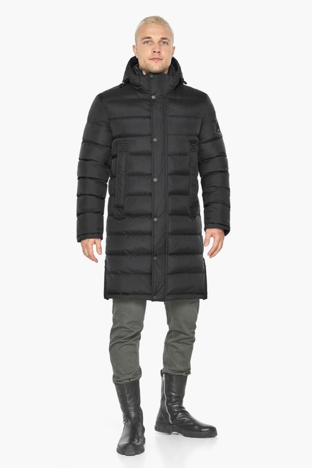 Зимняя чёрная куртка мужская с большими карманами модель 51300 Braggart "Aggressive" фото 3